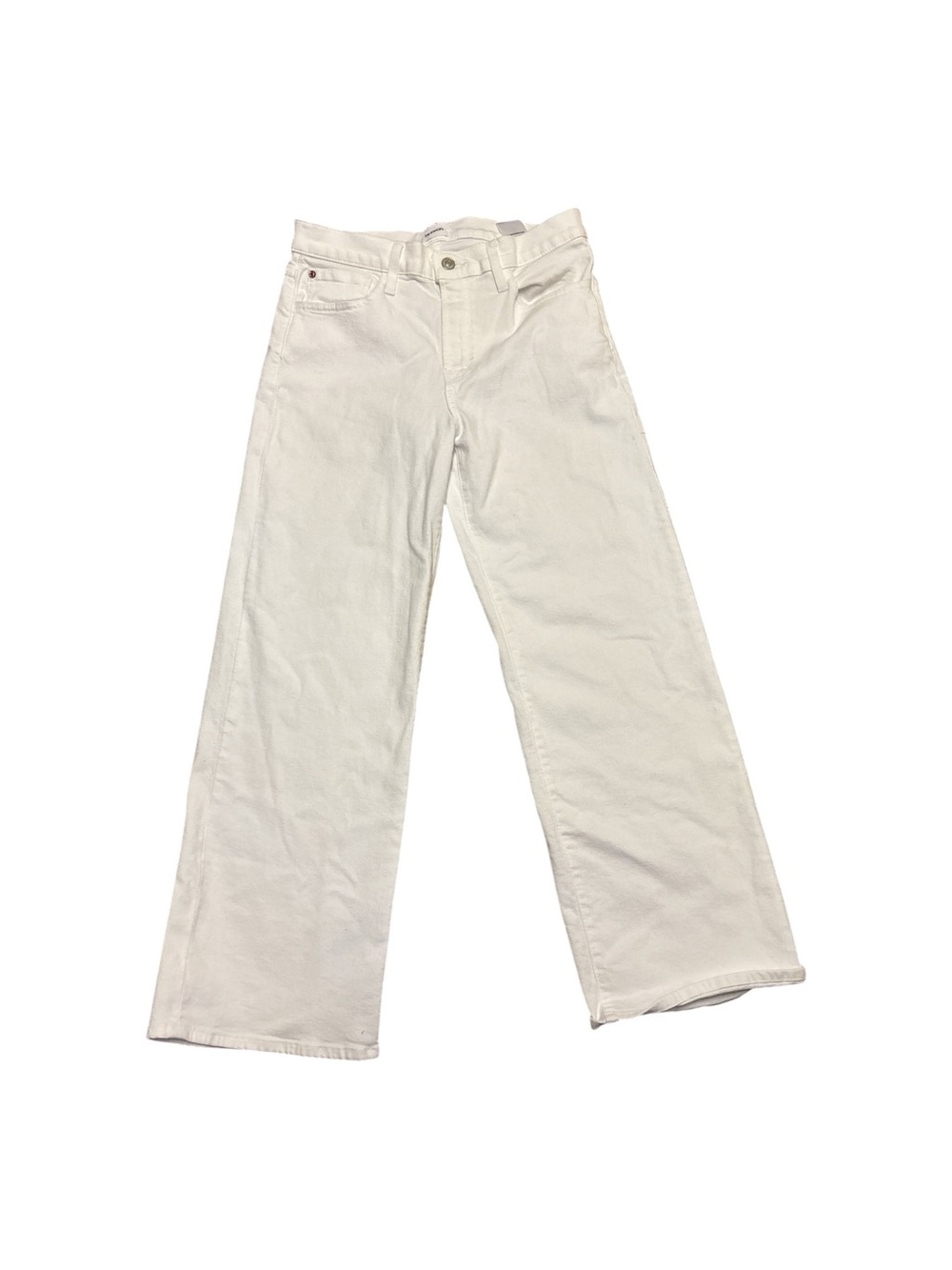 Hudson Jeans Rosalie White High-Rise Wide Leg Jeans